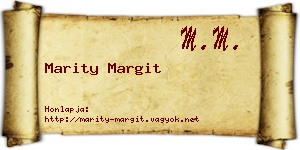 Marity Margit névjegykártya